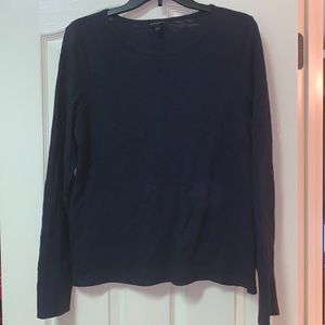 Banana Republic navy blue open back top with twist.